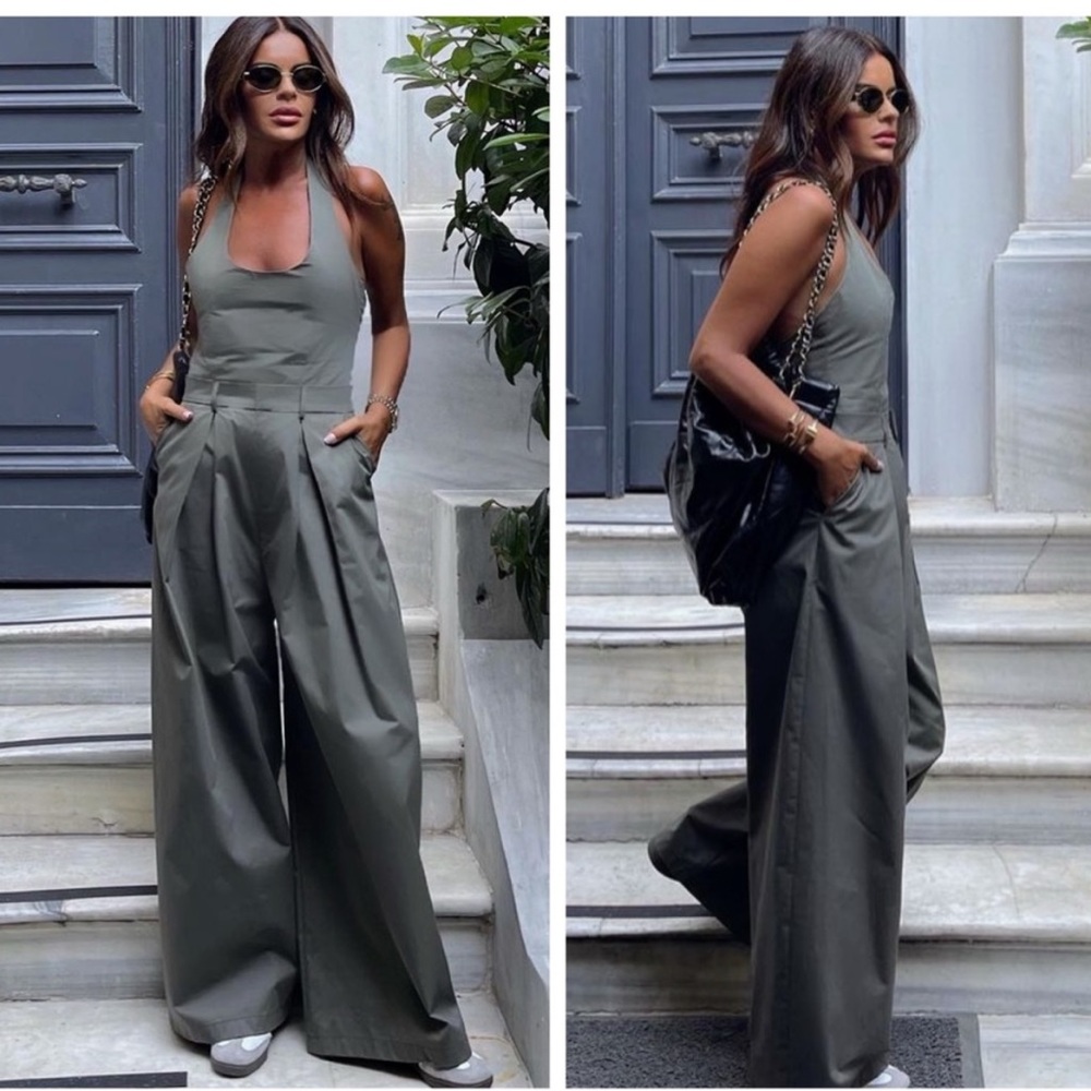 Zara halter wide leg JUMPSUIT LAST ONE